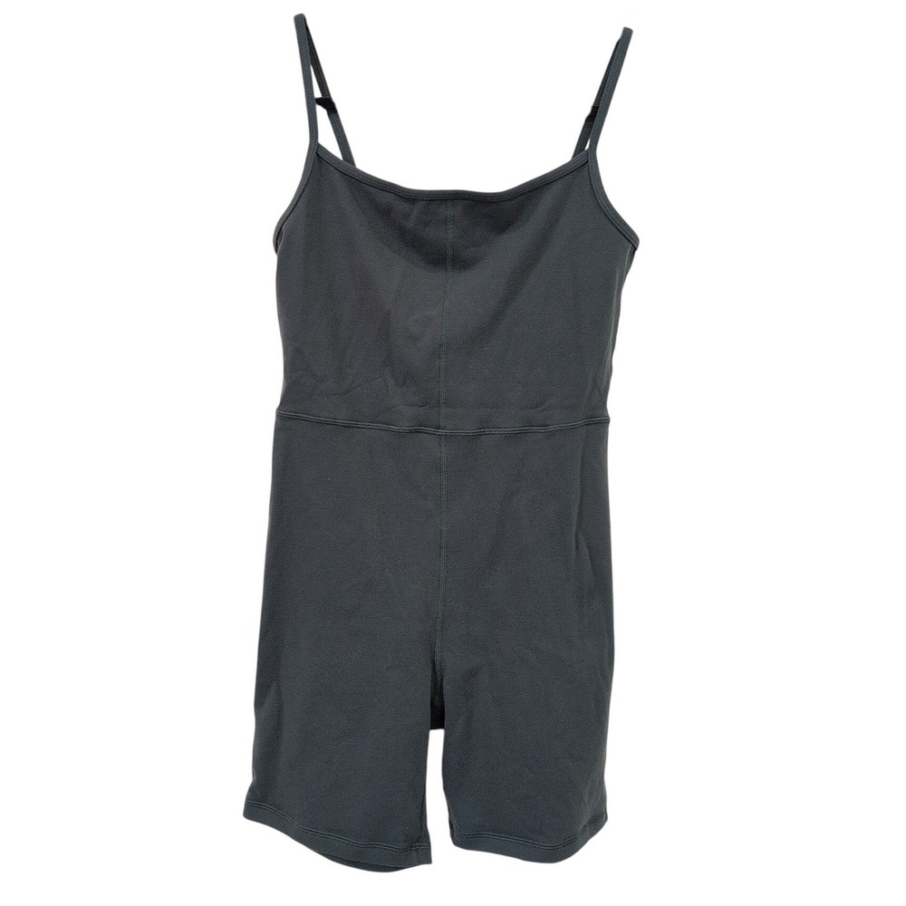 Wilfred Free Aritzia Divinity Romper Olive Green Spaghetti Strap Bodysuit Size M